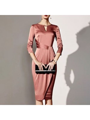 Solid color bright and vibrant dress HF1911-02-02